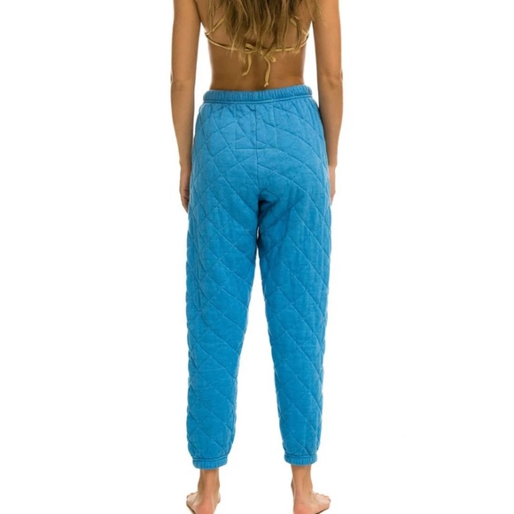 Aviator Nation Quilted Blue Jogger Pants - Picture 3 of 8